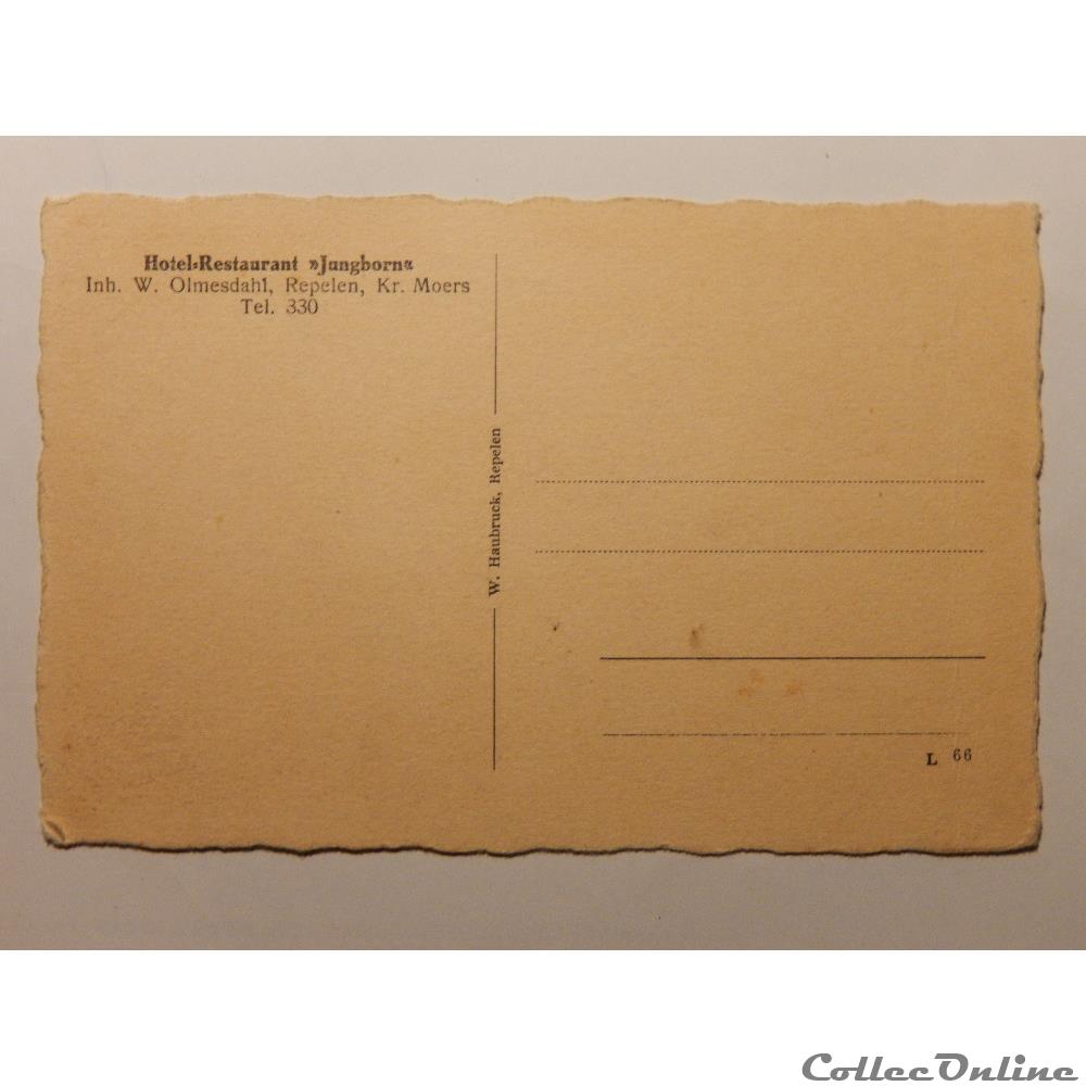 carte postale europe poitou charente cpa allemagne repelen hotel restaurant jungborn