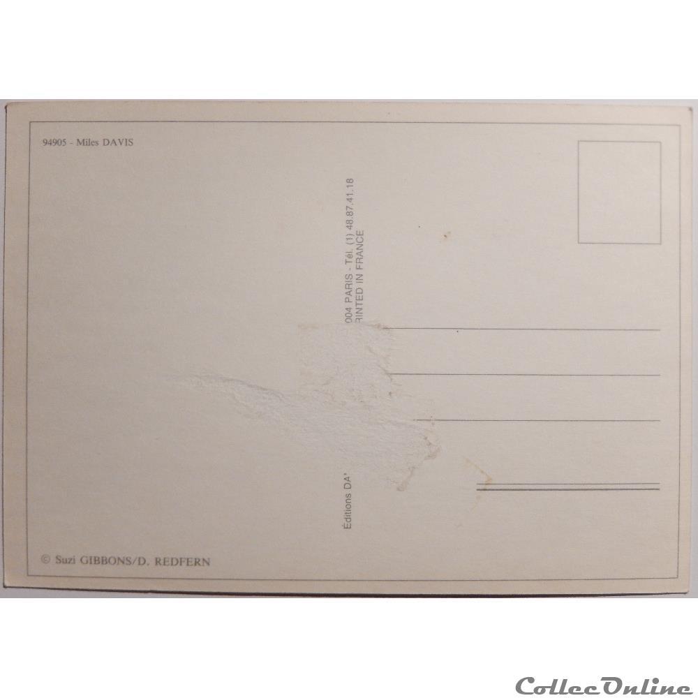CP Personnalités, Miles Davis carte postale lorraine cp personnalites miles davis