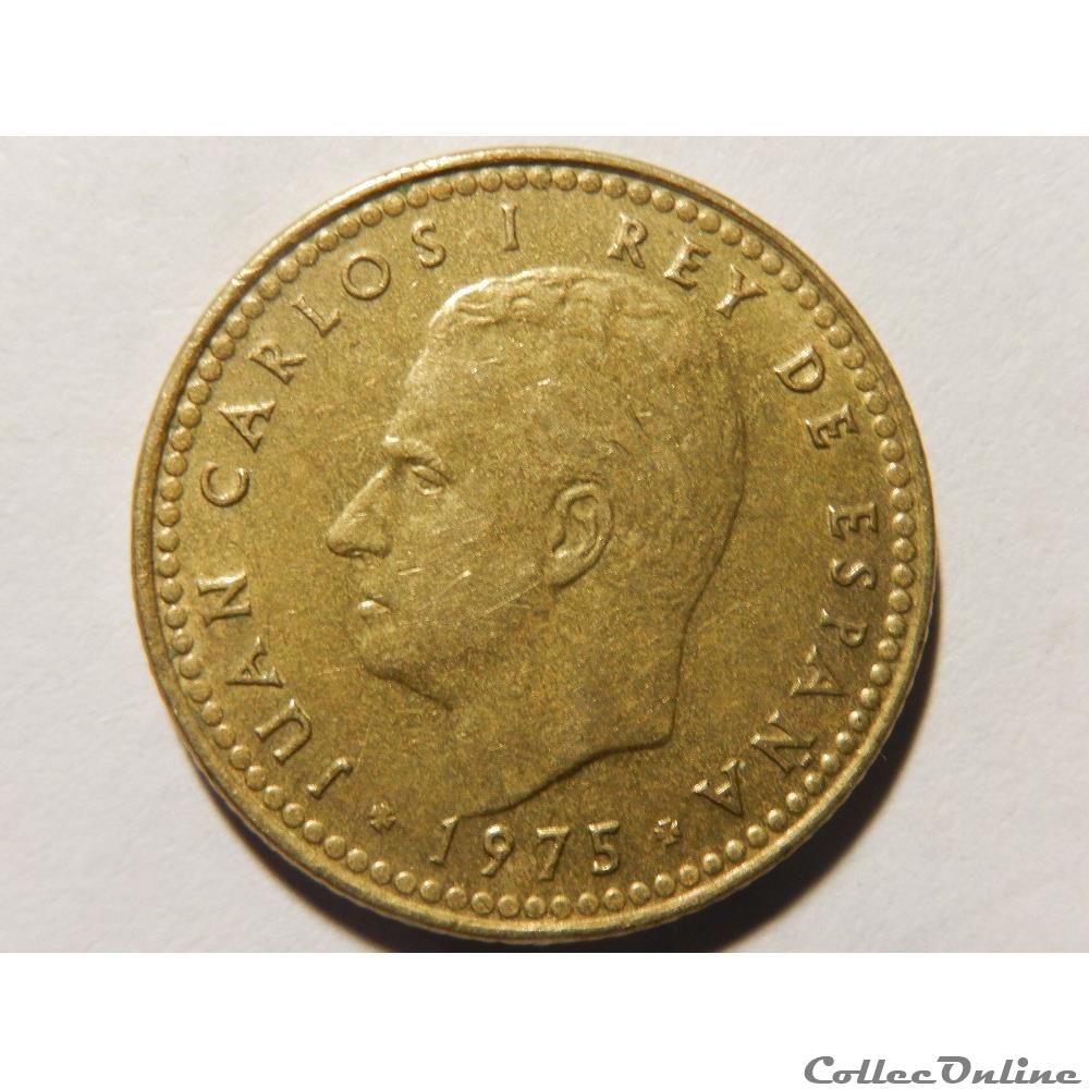 Espagne, 1 peseta de 1975, étoile 1978 2 monnaie monde espagne 1 peseta de 1975 etoile 1978