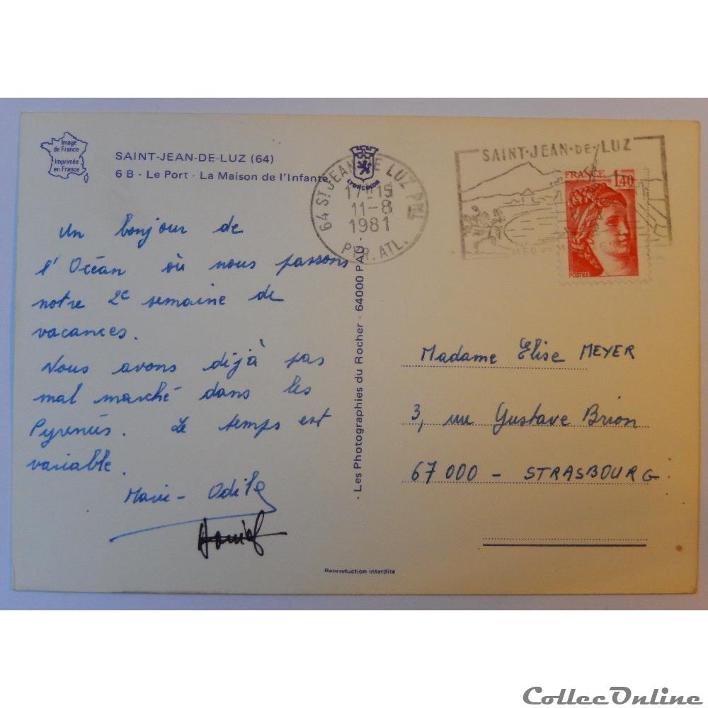 carte postale france aquitaine cp des pyrenees atlantiques saint jean de luz