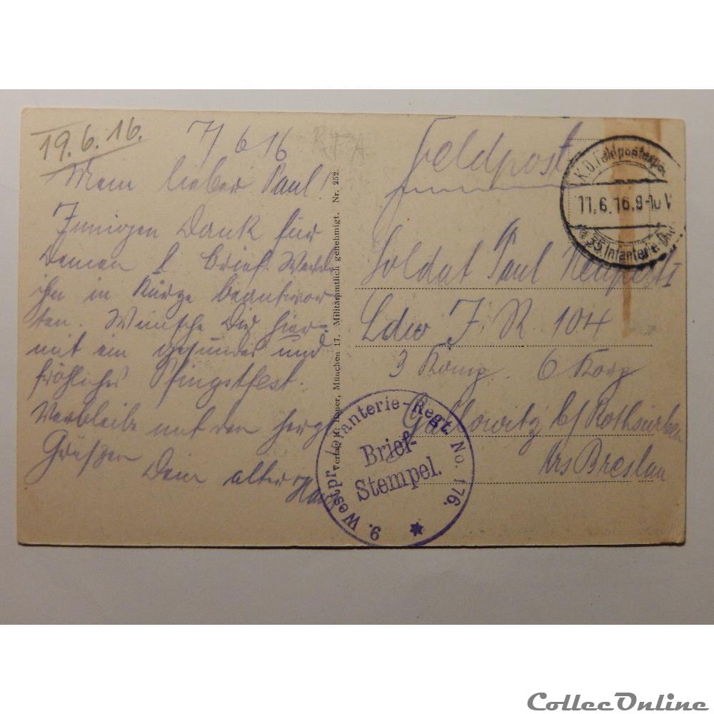 carte postale europe franche comte cpa allemagne monument aux morts de la 10eme division infanterie de bayern