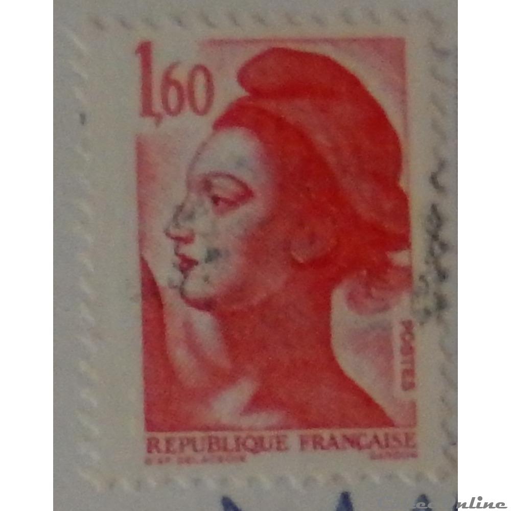 02187 La République, type Liberté - 1F60 rouge de 1982 3 timbre france 02187 la republique type liberte 1f60 rouge de 1982