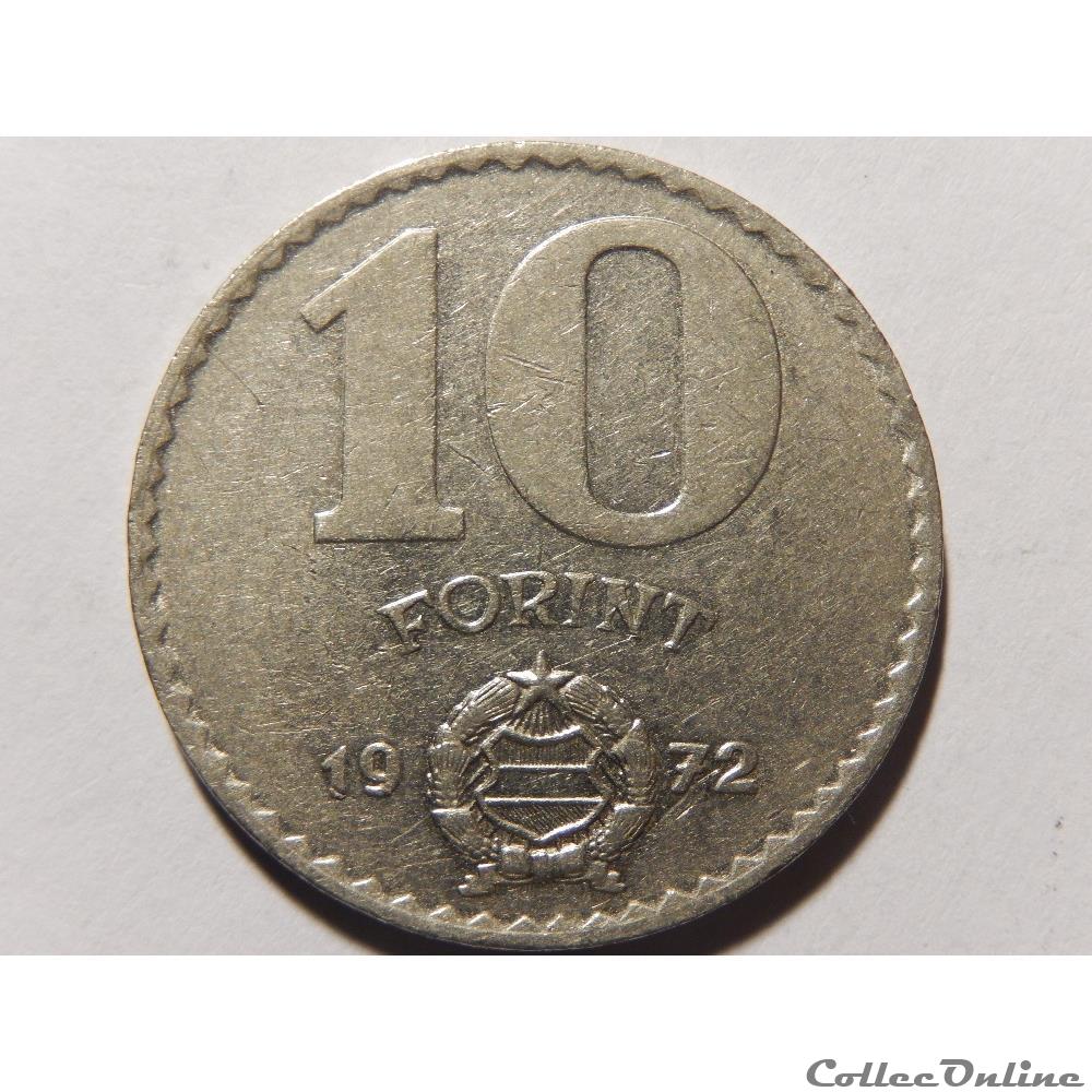 Hongrie, 10 Forint 1972 monnaie monde hongrie 10 forint 1972