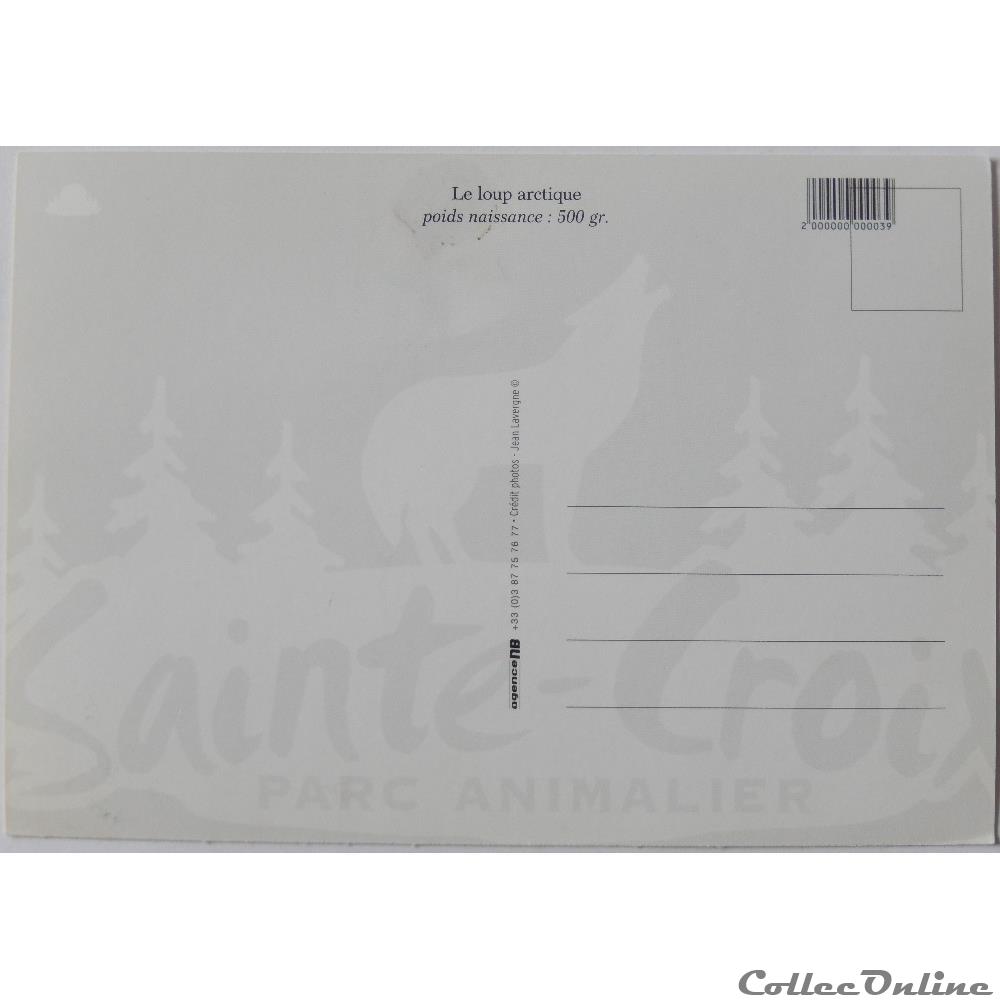 carte postale poitou charente cp animaux loup