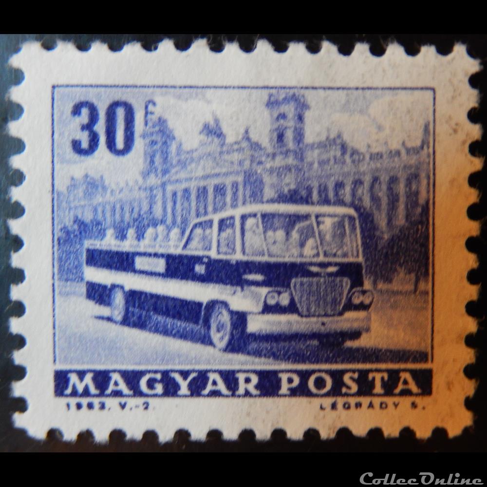 Hongrie 01557 omnibus 30f de 1963 timbre europe hongrie 01557 omnibus 30f de 1963