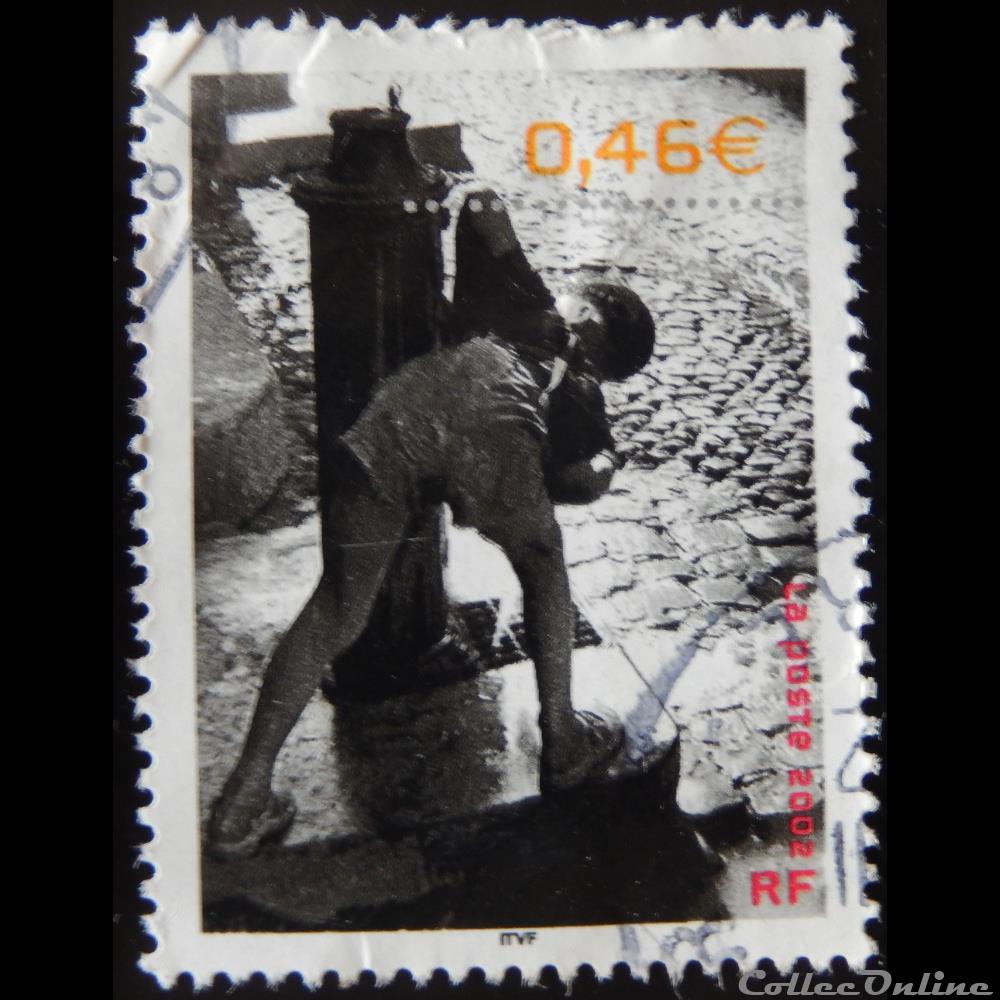 03520 Enfant à la fontaine 0.46€ de 2002 3 timbre france 03520 enfant a la fontaine 0 46 de 2002