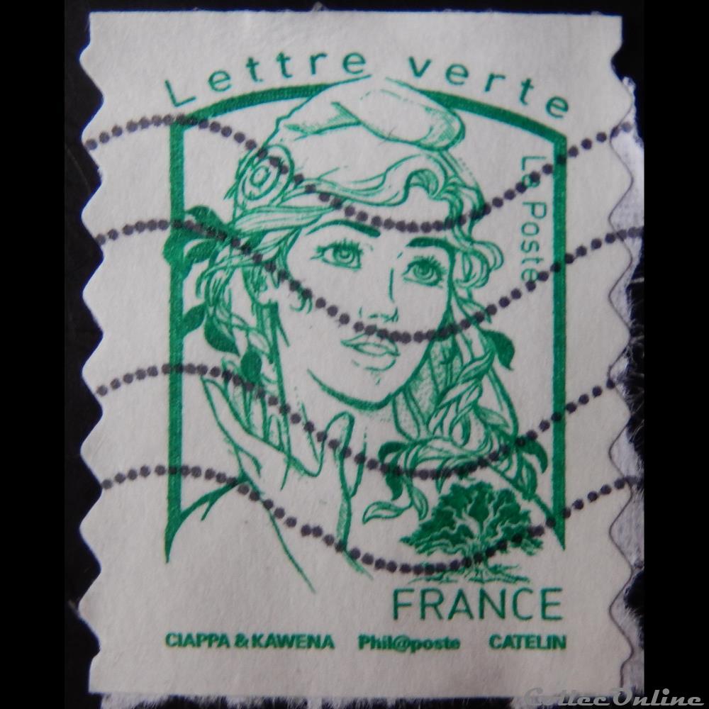 AA01215 Marianne de Ciappa et Kawena lettre verte de 2016 4 timbre france aa01215 marianne de ciappa et kawena lettre verte de 2016