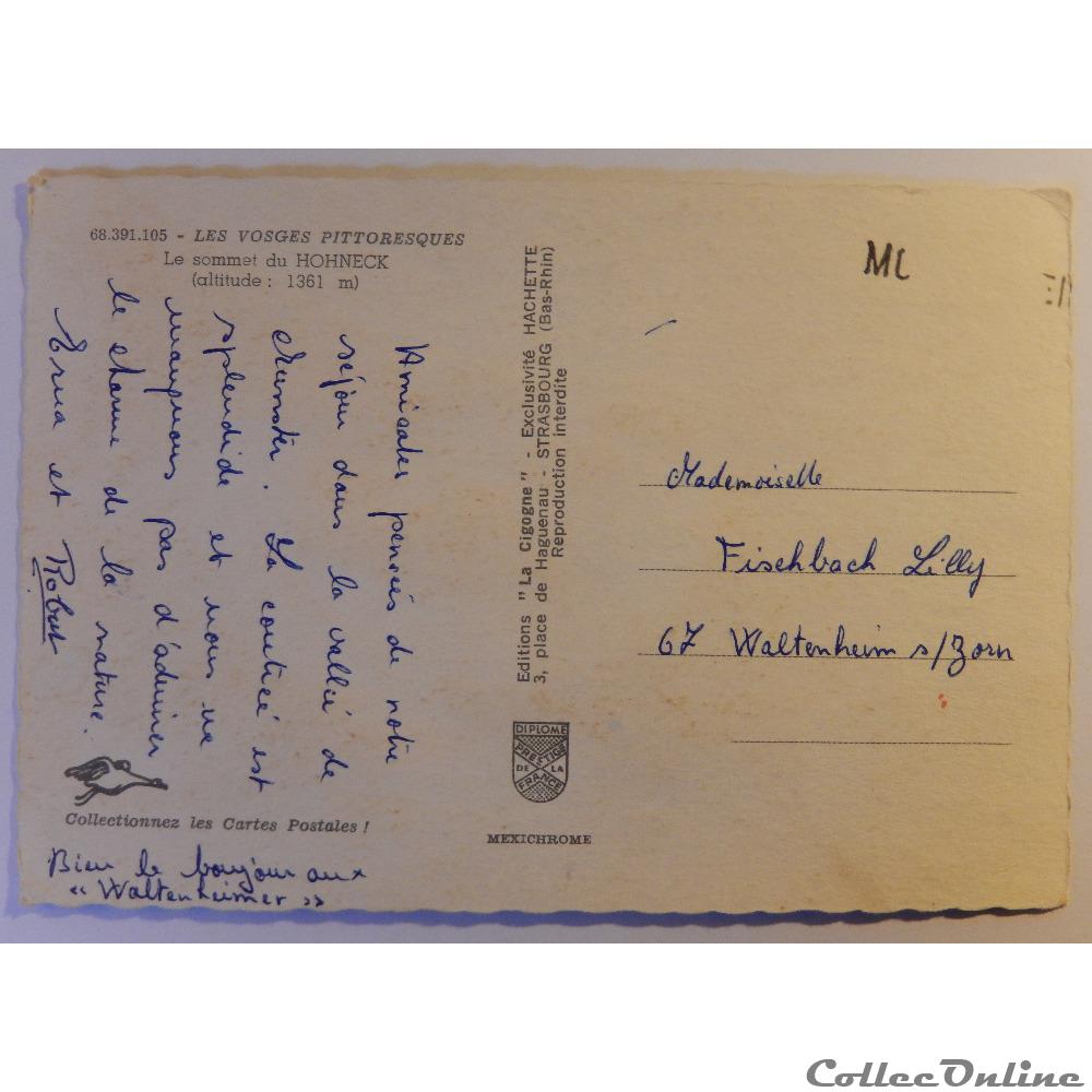 carte postale france alsace cpa du hohneck haut rhin