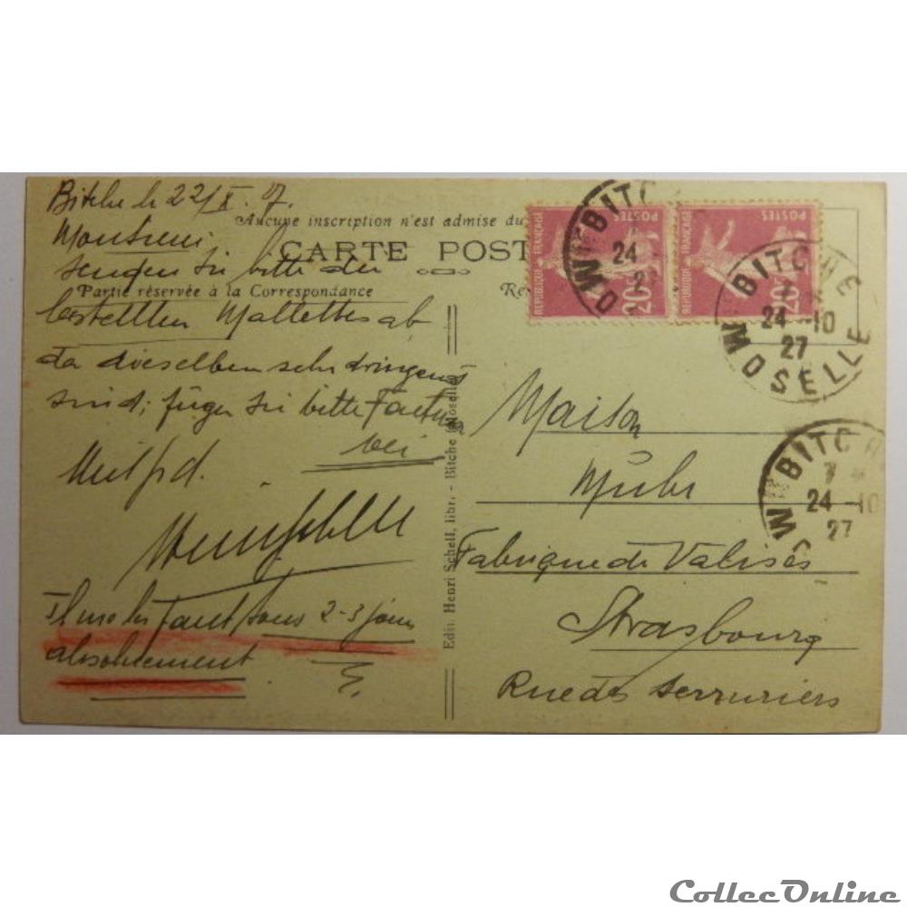 carte postale france lorraine cpa de moselle bitche