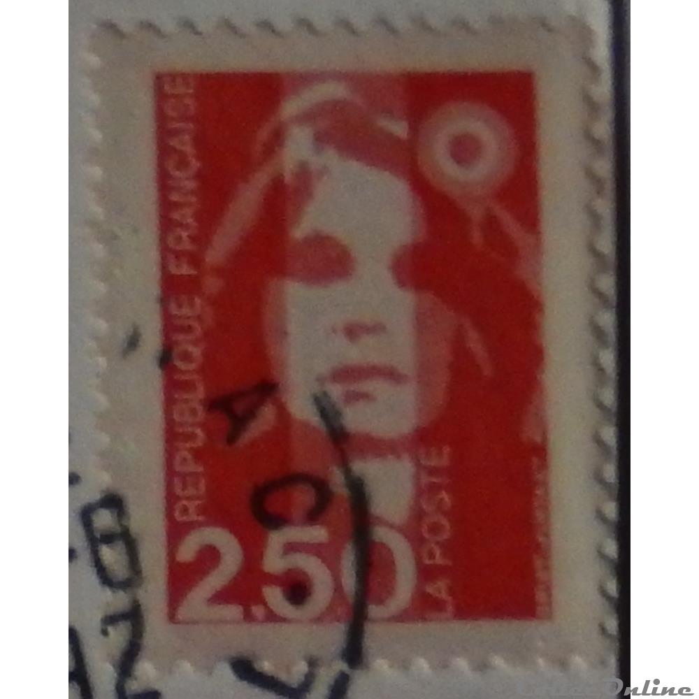 02715 Marianne de Briat 2F50 dentelé rouge de 1991 4 timbre france 02715 marianne de briat 2f50 dentele rouge de 1991