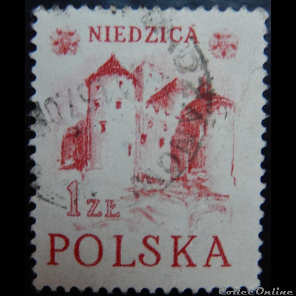 Pologne 00674 Niedzica 1Zt de 1952 timbre europe pologne 00674 niedzica 1zt de 1952