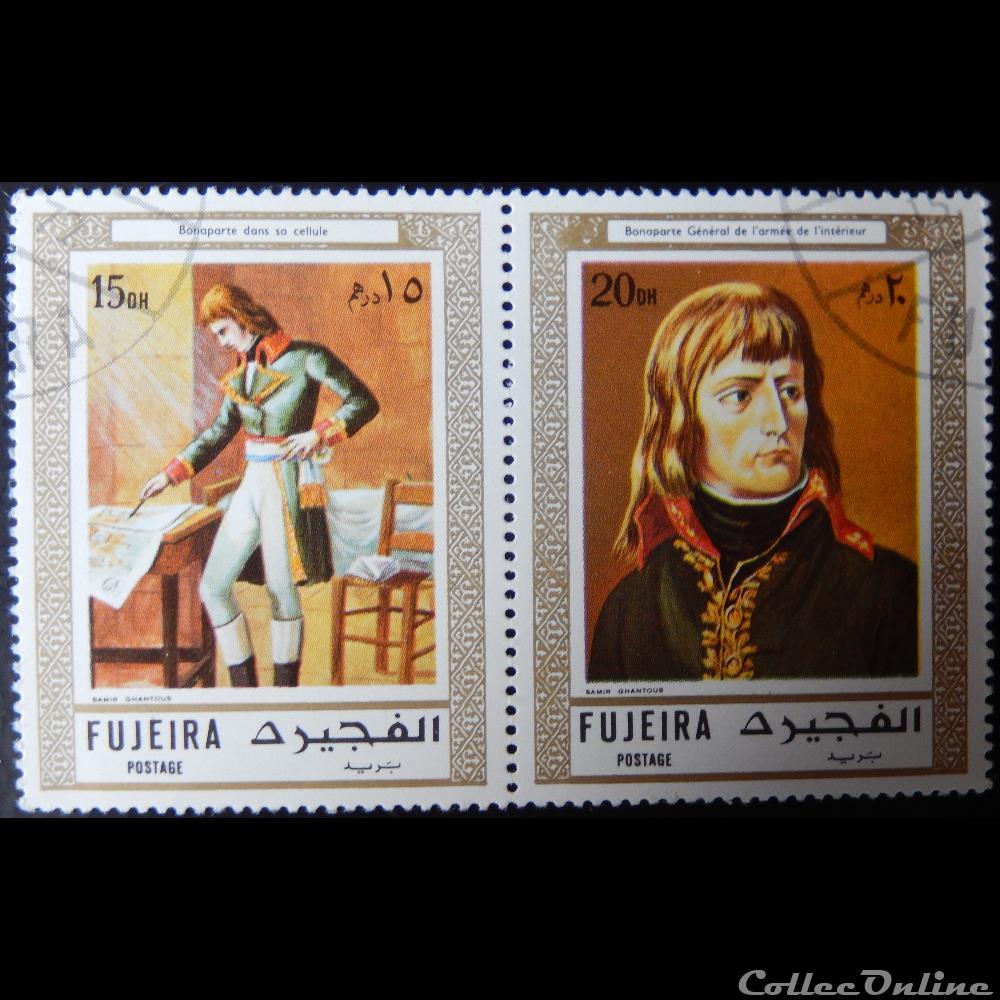 timbre asie emirat arabe uni fujeira 00138 h napoleon bonaparte 20d de 1972