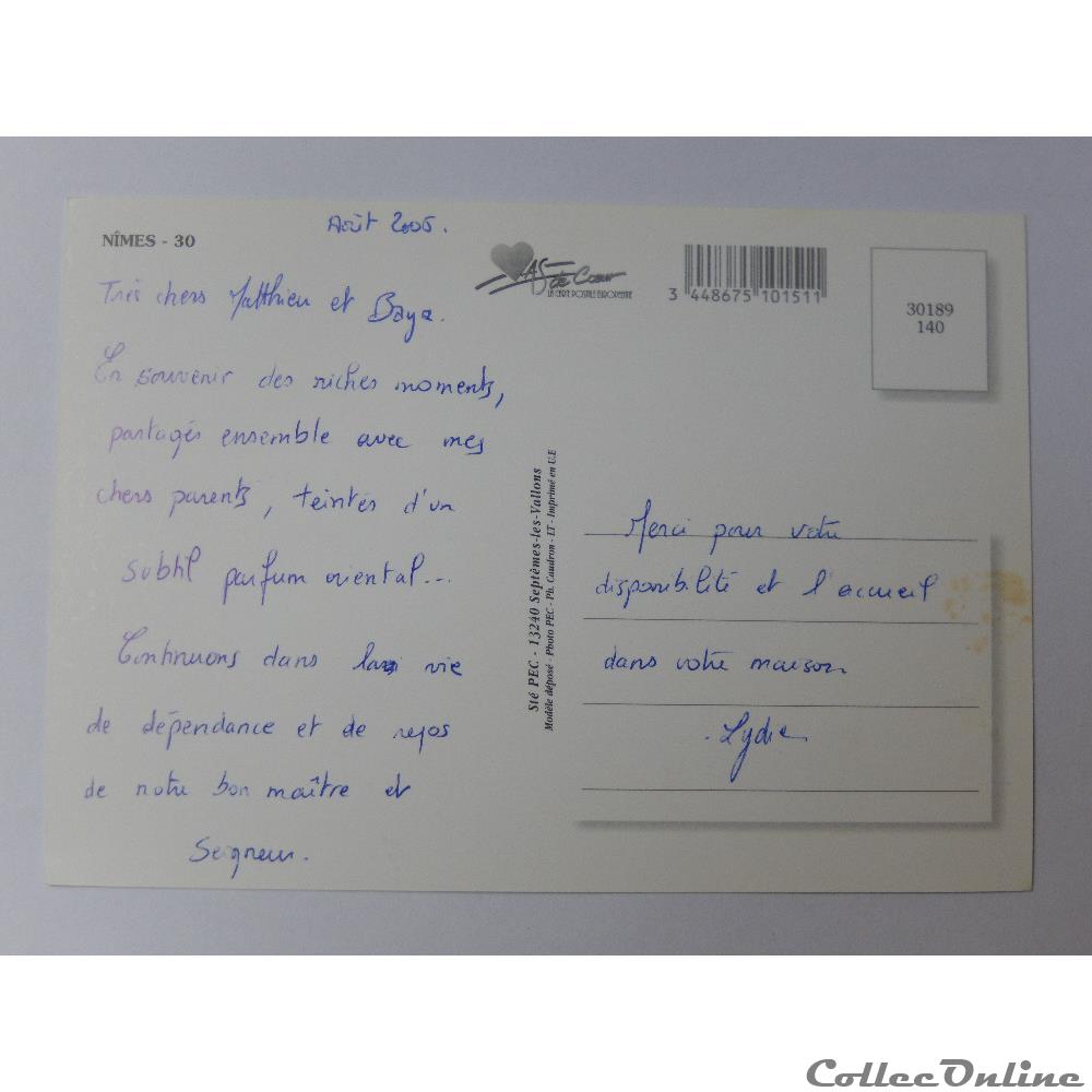 CP du Gard, Nîmes, la Maison carrée carte postale france languedoc roussillon cp du gard nimes la maison carree