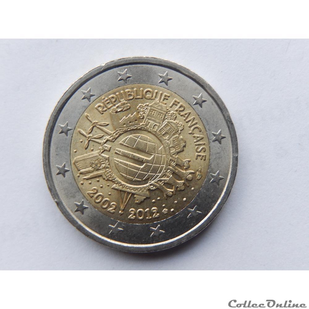 France, 10 ans de l'euros 2002-2012 monnaie france 10 ans de euros 2002 2012