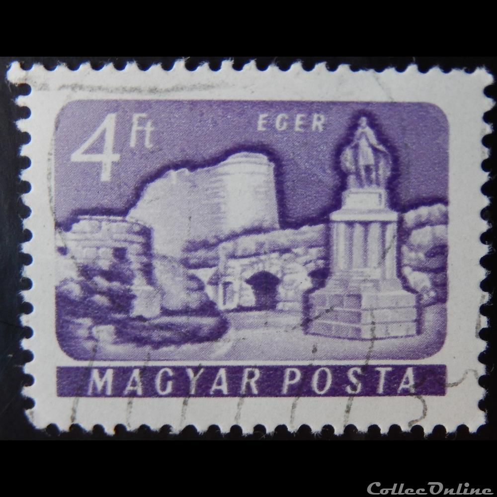 timbre europe hongrie 01341c eger 4ft de 1961