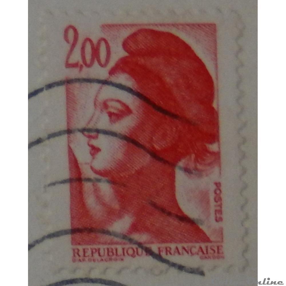 02274 République, type Liberté - 2F00 rouge-carmin de 1983 4 timbre france 02274 republique type liberte 2f00 rouge carmin de 1983