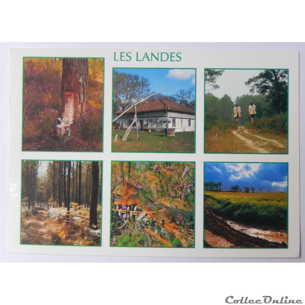 carte postale france aquitaine cp des landes