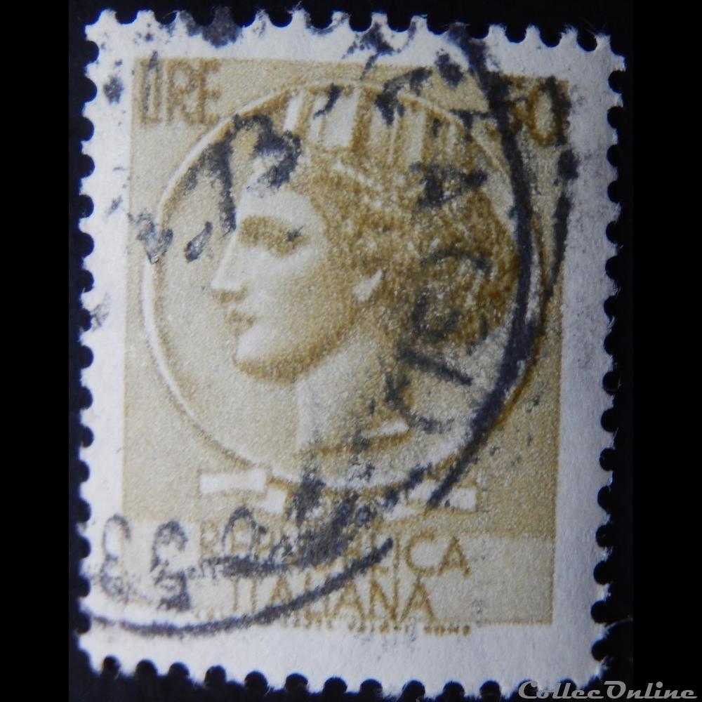 Italie 00717B pièce de Syracuse 50 lires de 1958 4 timbre europe italie 00717b piece de syracuse 50 lires de 1958