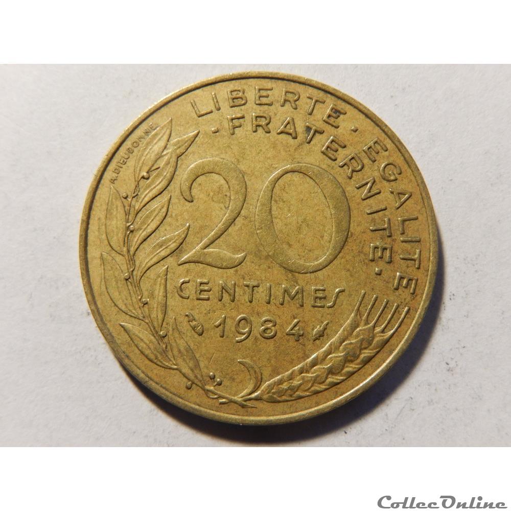 monnaie france moderne 20 centimes marianne 1984