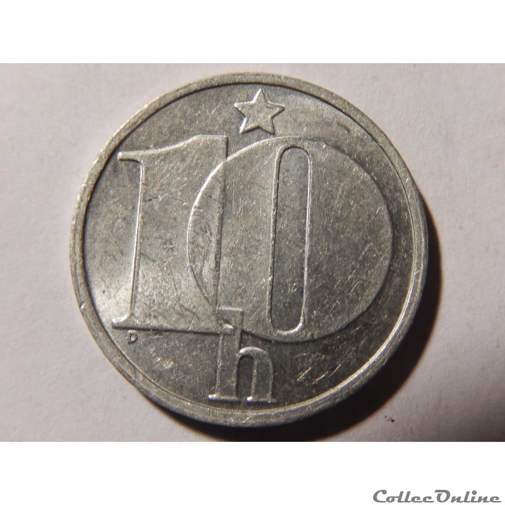 Tchécoslovaquie, 10 haléru de 1987 monnaie monde republique tcheque tchecoslovaquie 10 haleru de 1987