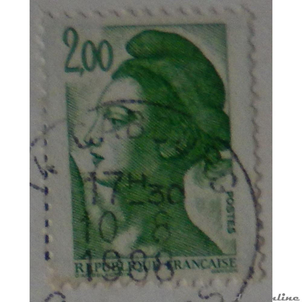 02484 La République, type Liberté - 2F vert de 1987 5 timbre france 02484 la republique type liberte 2f vert de 1987