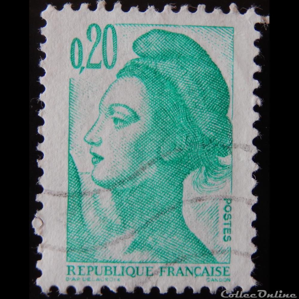 02181 La République, type Liberté - 0F20 émeraude timbre france 02181 la republique type liberte 0f20 emeraude