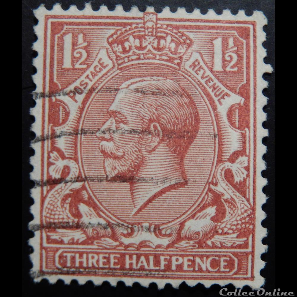 timbre europe royaume uni 00141 roi georges v 1 1 2d de 1912