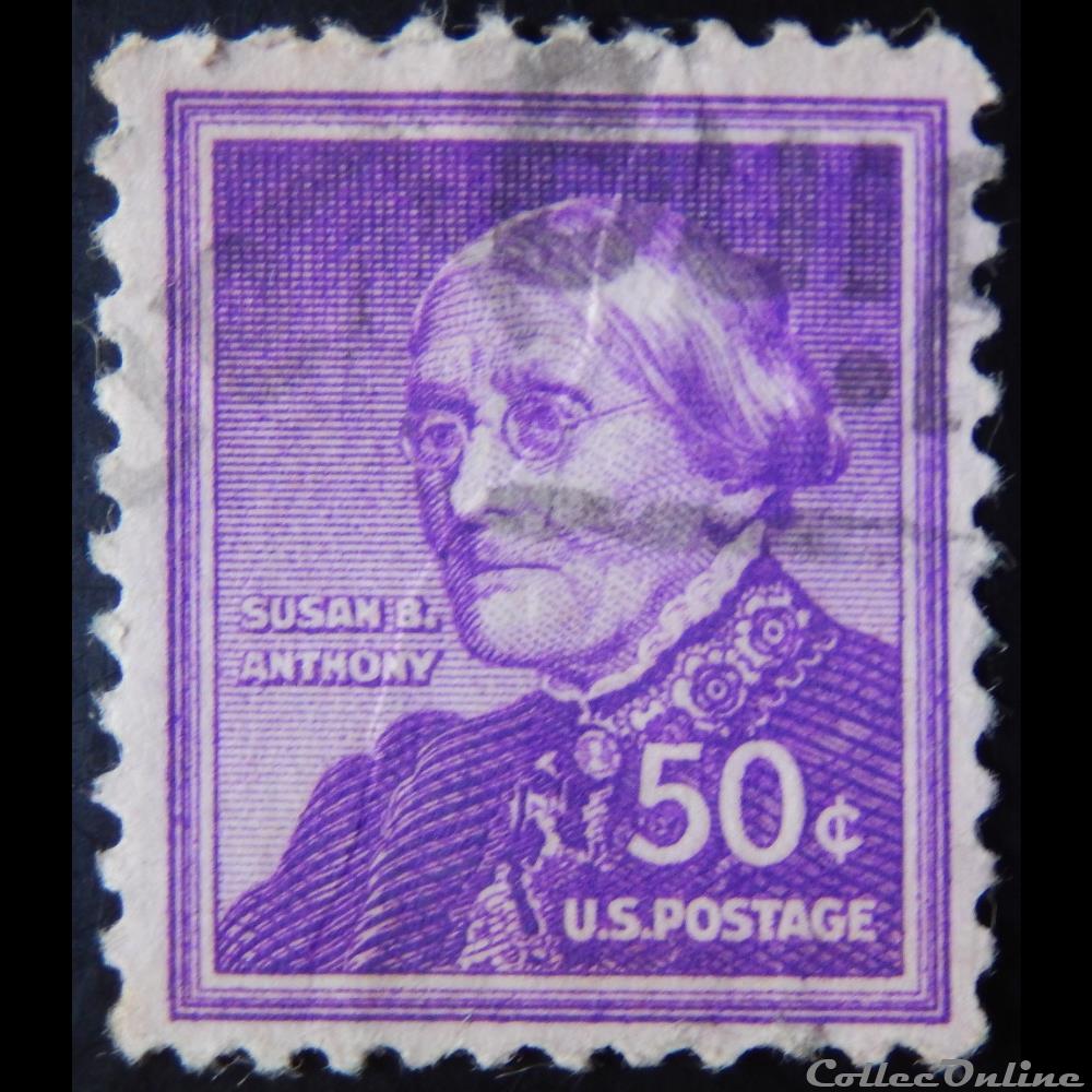 Etats Unis 00604 Susan B. Anthony 50c de 1955 timbre amerique etats unis 00604 susan b anthony 50c de 1955