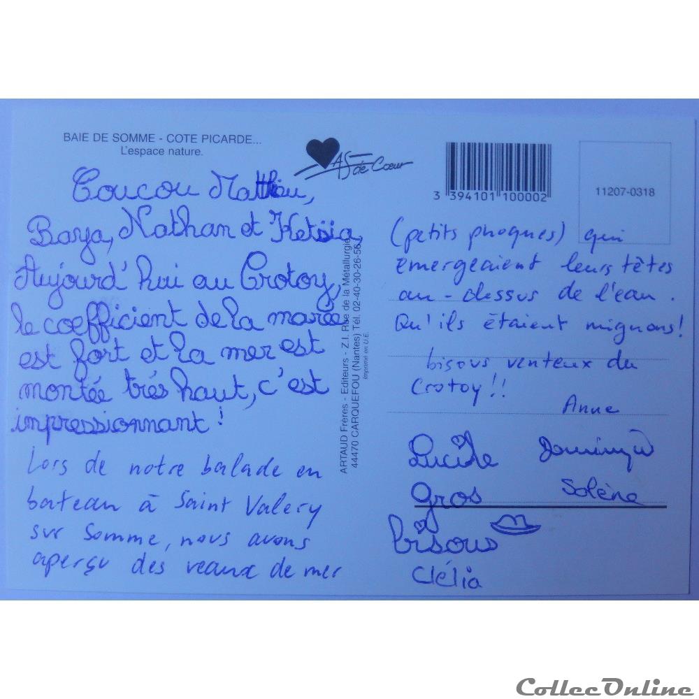 carte postale france picardie cp de la somme la baie de somme
