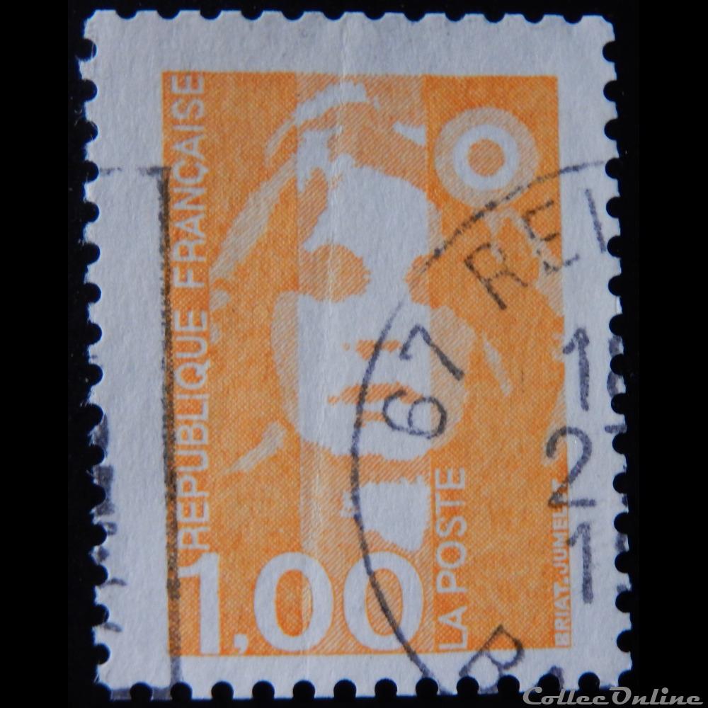 02620 Marianne de Briat 1F orange 3 timbre france 02620 marianne de briat 1f orange