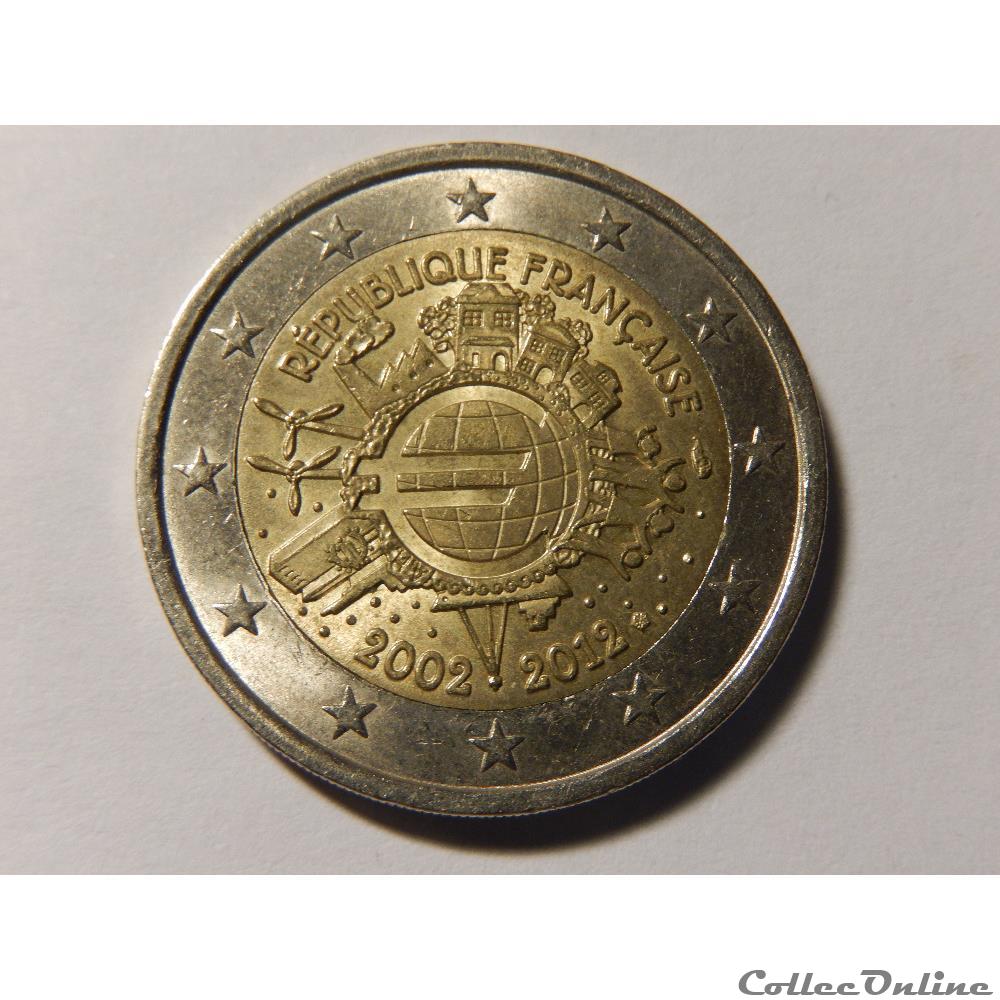 France, 10 ans de l'euros 2002-2012 monnaie france 10 ans de euros 2002 2012