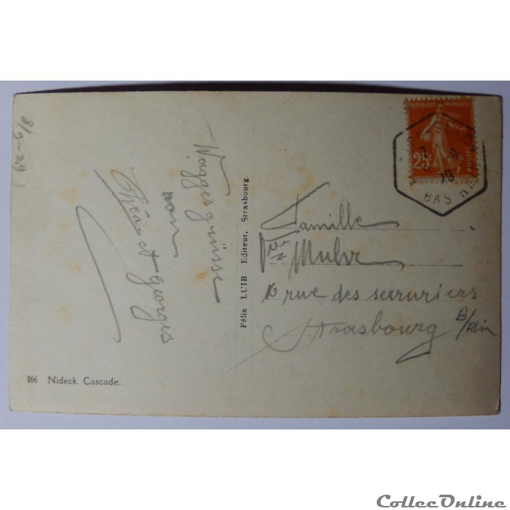 CPA du Nideck, la cascade, Bas-Rhin carte postale france alsace cpa du nideck la cascade bas rhin