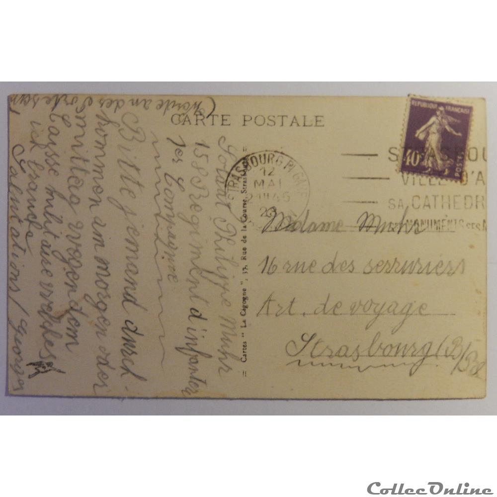carte postale france alsace cpa de strasbourg orangerie bas rhin