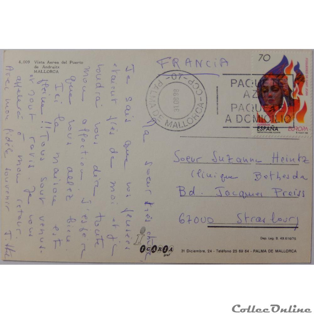 carte postale europe rhone alpe cp espagne iles baleares majorque