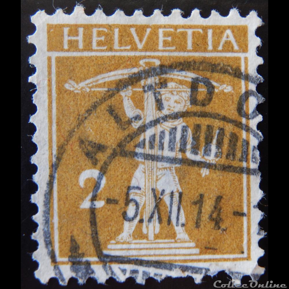 timbre europe suisse 00134 fils de william tell 2cts de 1911