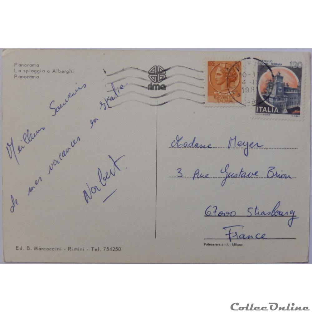 carte postale europe provence cote d azur cp italie emilie romagne rimini