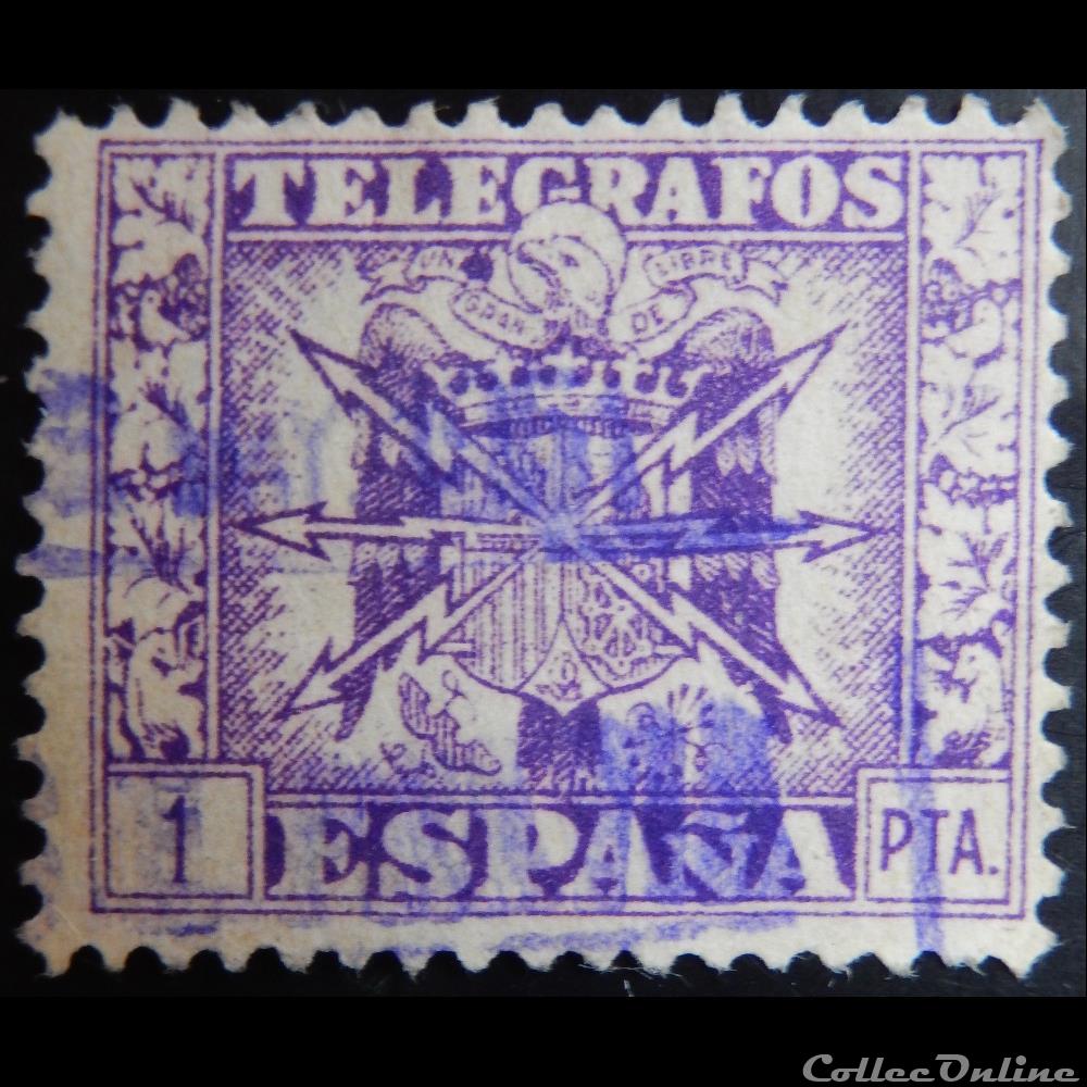 timbre europe espagne te0093 armoiries 1pta de 1949