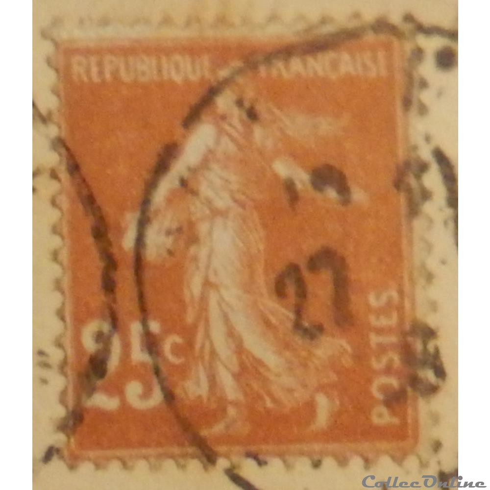 00235 Semeuse camée 3ème série 25c de 1927 4 timbre france 00235 semeuse camee 3eme serie 25c de 1927