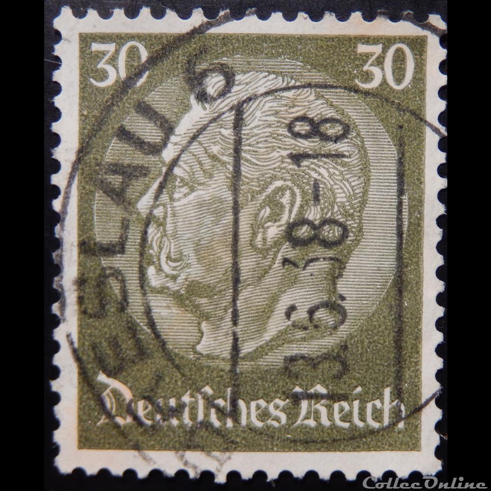 Allemagne Reich 00494 président Paul Von Hindenburg 30pf de 1934 timbre europe allemagne reich 00494 president paul von hindenburg 30pf de 1934