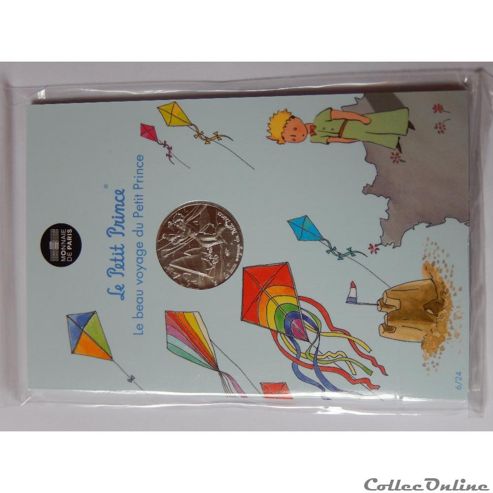 10 euros, le beau voyage du Petit Prince, fait du cerf-volant 2 monnaie france autriche 10 euros le beau voyage du petit prince fait du cerf volant