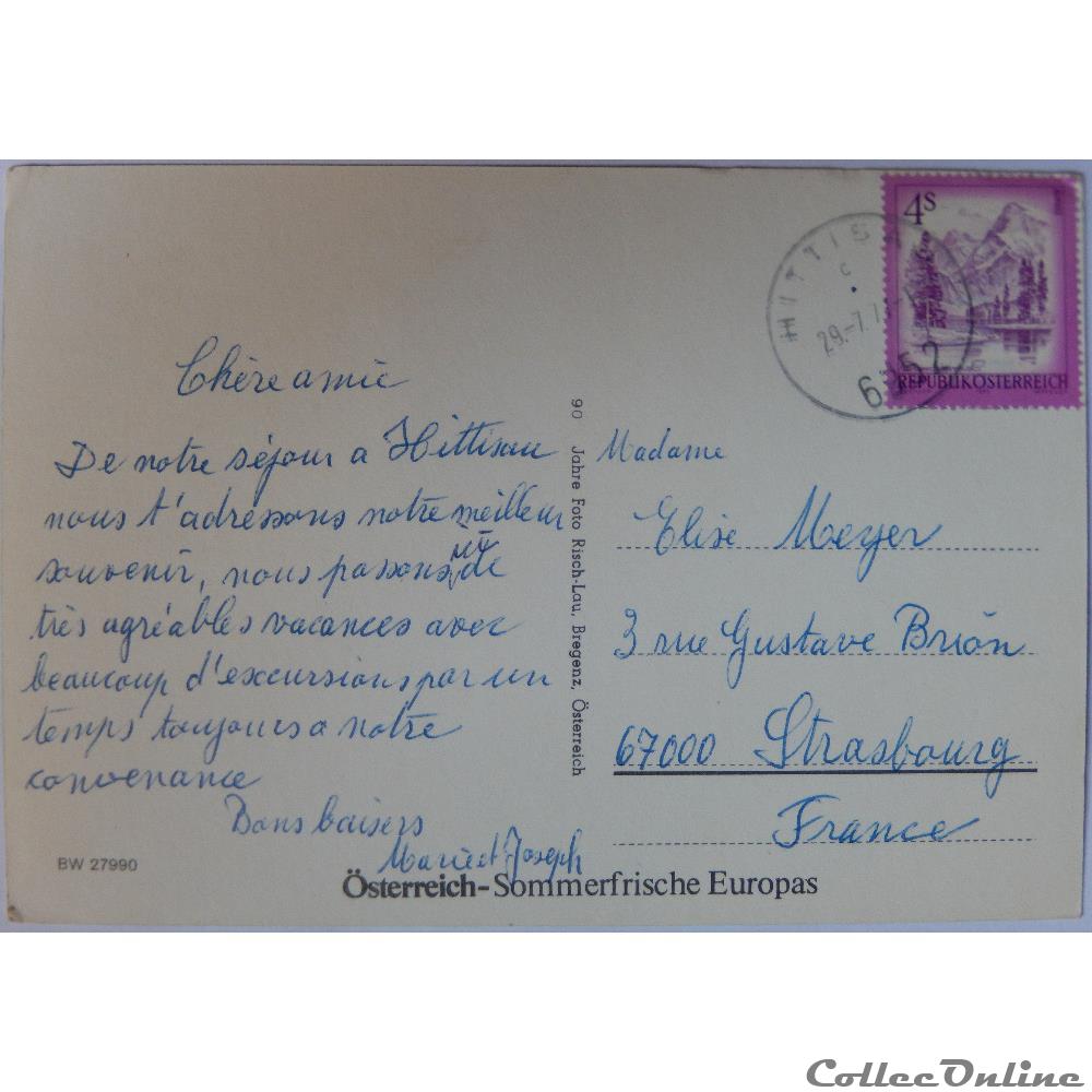 CP d'Autriche, Vorarlberg, Hittisau im Bregenzerwald carte postale europe languedoc roussillon cp autriche vorarlberg hittisau im bregenzerwald