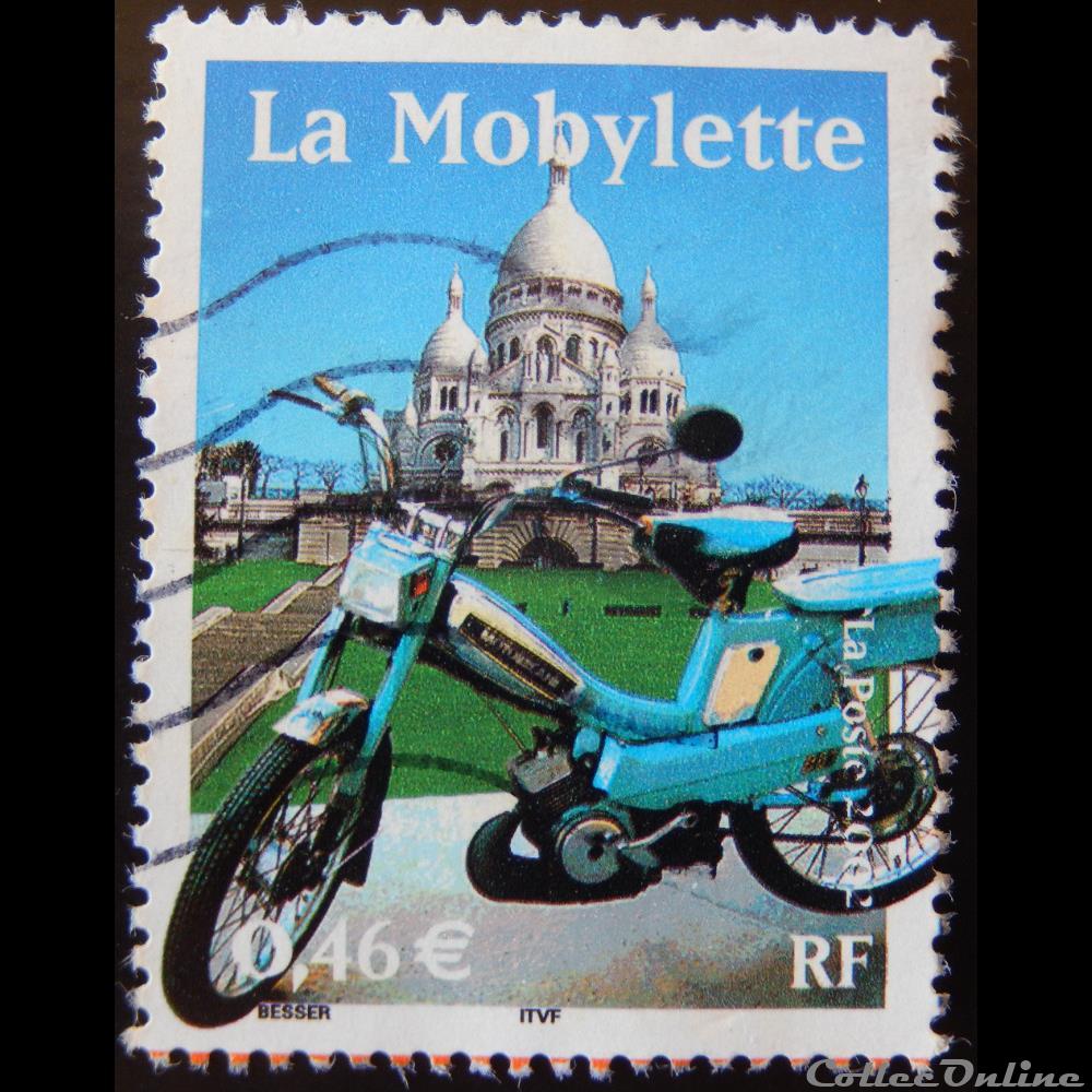 03472 Transports La mobylette 0.46€ de 2002 timbre france 03472 transports la mobylette 0 46 de 2002