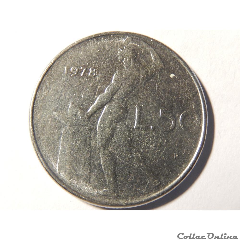 monnaie monde italie 50 lires 1978