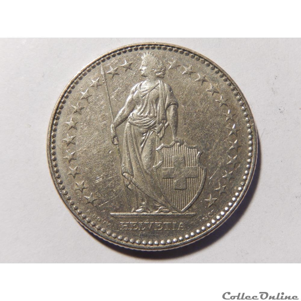 Suisse, 2 francs de 1987 2 monnaie monde suisse 2 francs de 1987