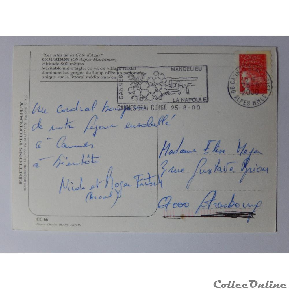 carte postale france provence cote azur cp des alpes maritimes gourdon
