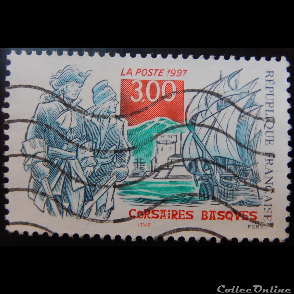 timbre france 03103 corsaires basques 3f