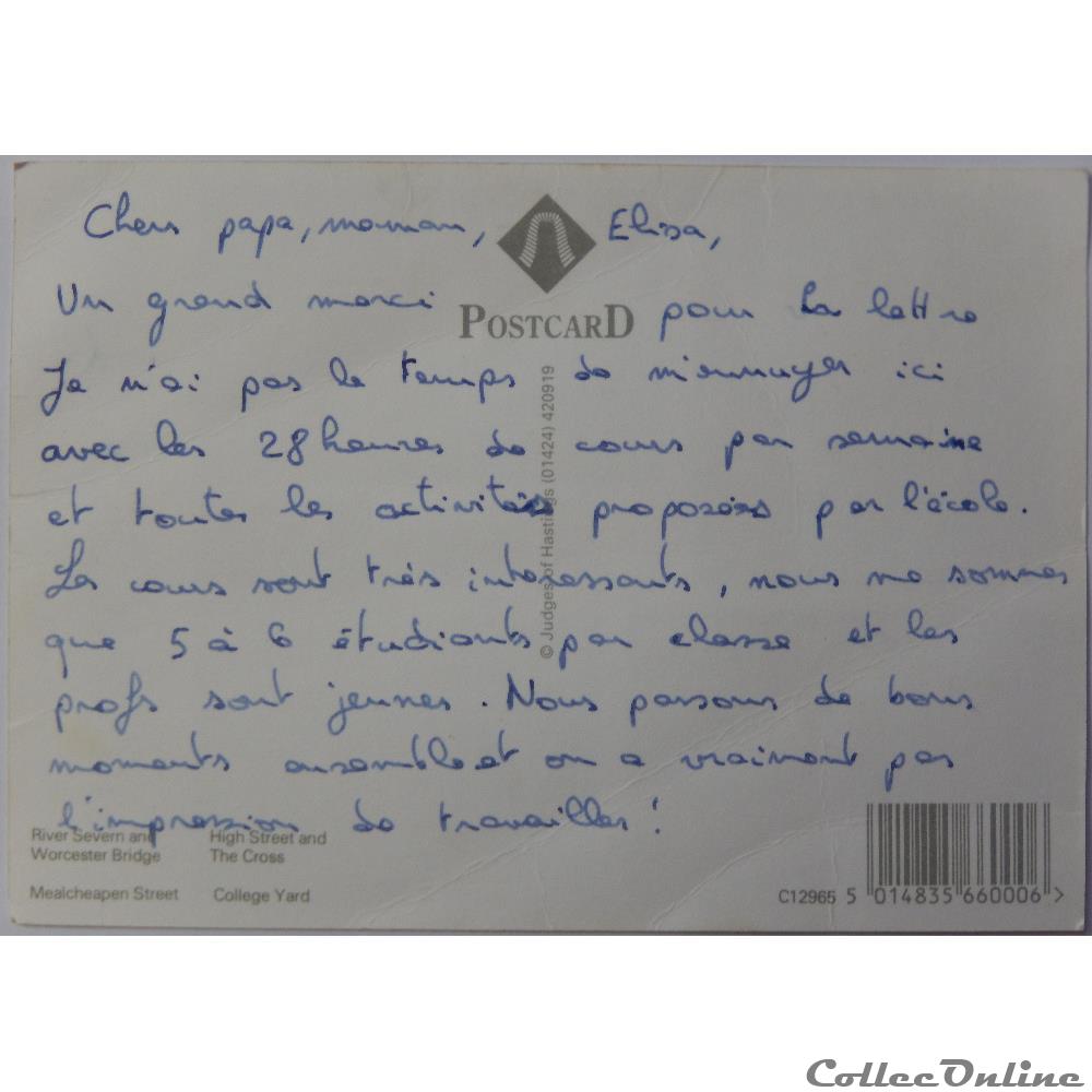 carte postale europe languedoc roussillon cp du royaume uni angleterre worcester