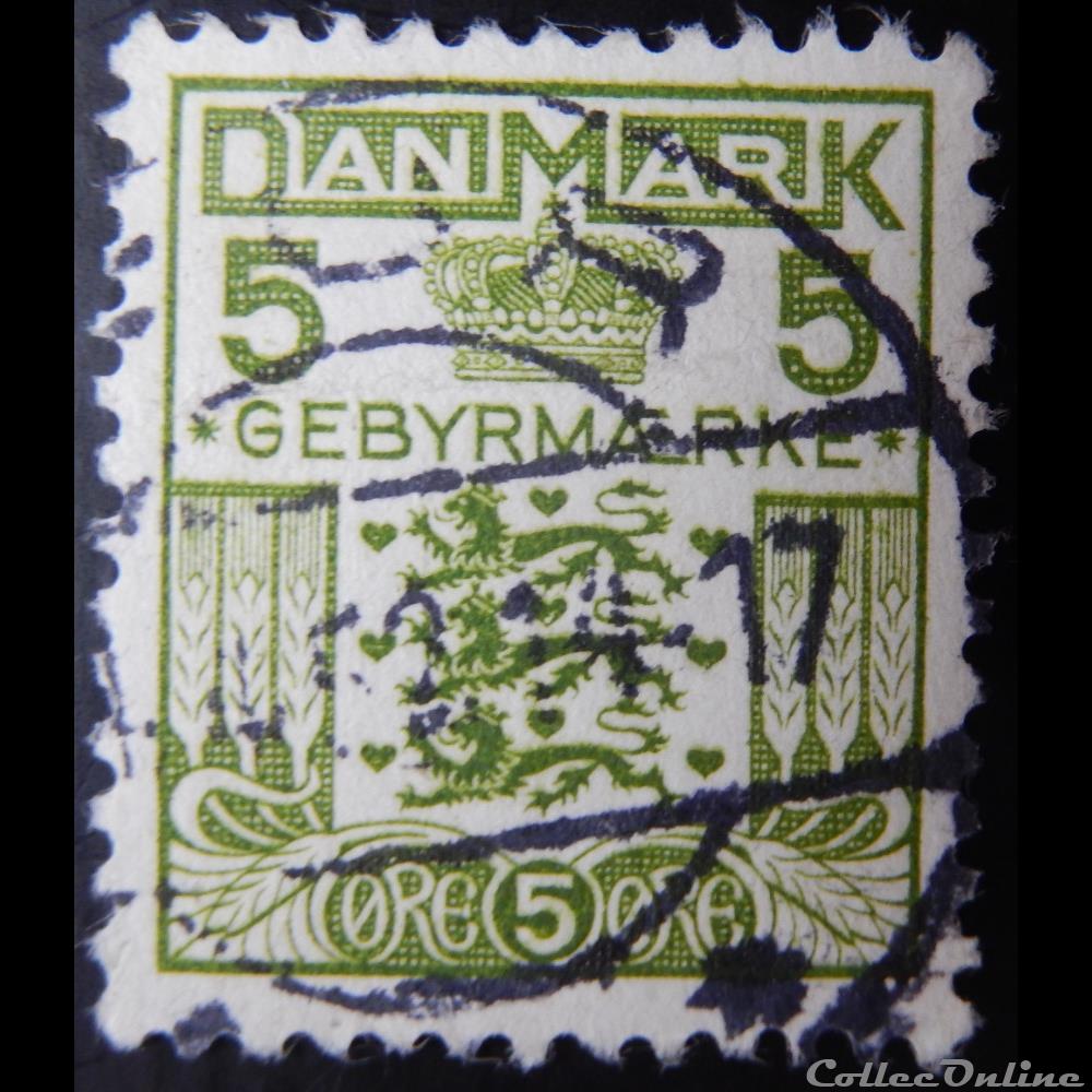 Danemark T0034 couronne et armoiries 5ore de 1934 timbre europe danemark t0034 couronne et armoiries 5ore de 1934