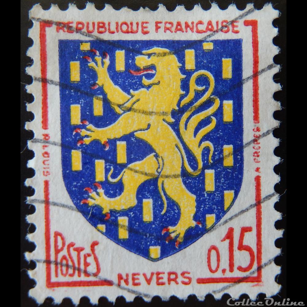 01354 Blason de Nevers 0.15F timbre france 01354 blason de nevers 0 15f