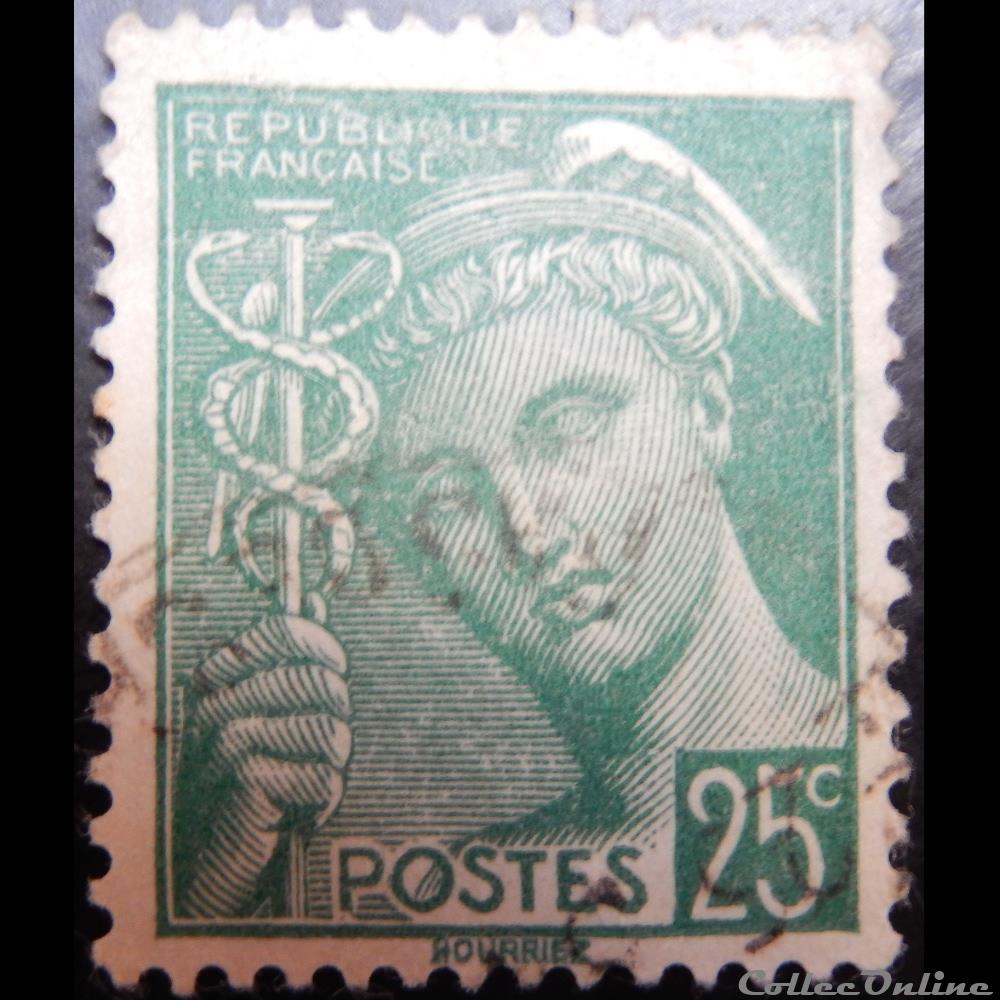 00411 Mercure 25c vert 1ère série timbre france 00411 mercure 25c vert 1ere serie